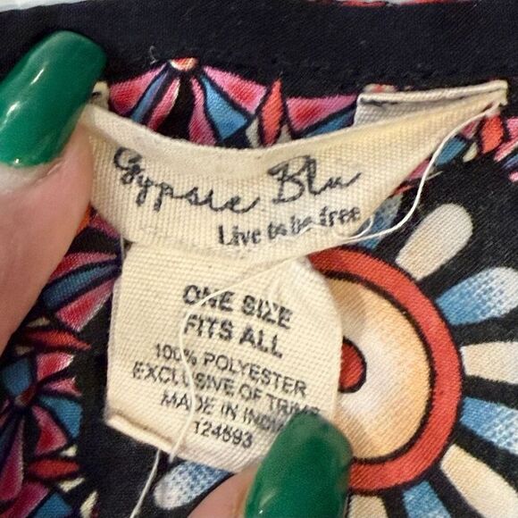 Gypsie Blu Kaftan Lightweight Boho Beach Coverup Dress Women's One Size - Picture 8 of 12